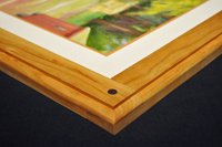 Cherry Frame with Walnut dowels corner view